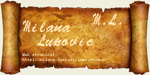 Milana Lupović vizit kartica